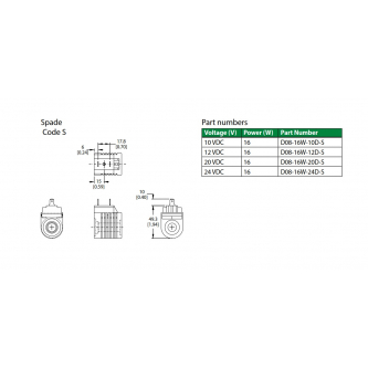 Comatrol coil 48VDC 16W fi12.7